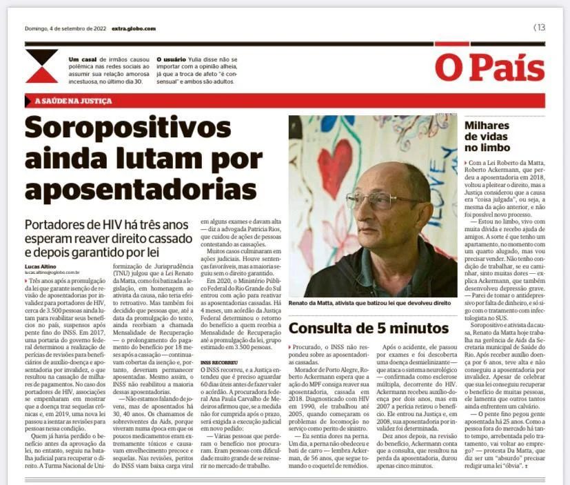 Materia sobre aposentadoria